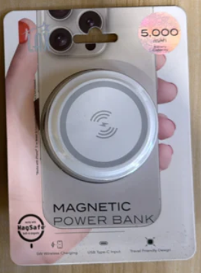 MagSafe Magnetic Compatible Power Bank 5000mAh-White