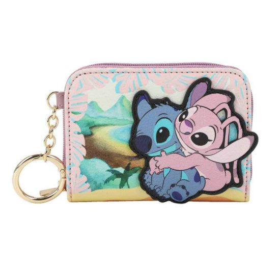 Disney Stitch & Angel Mini Zip Around Wallet