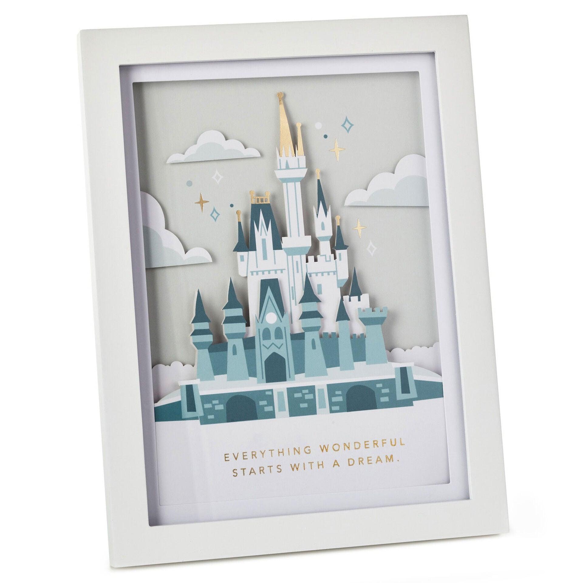 Walt Disney World 50th Anniversary Castle Papercraft Framed Art, 8.88x10.5