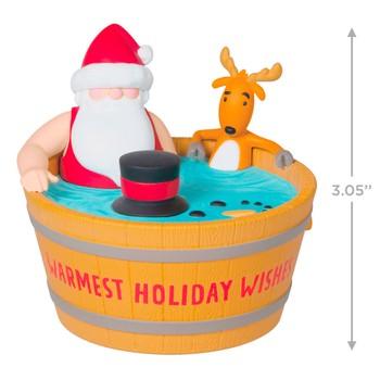 Warmest Holiday Wishes Hot Tub Musical Ornament