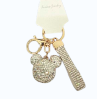 Fashion Keychain Crystal-Ball - White