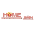 Winnie the Pooh into the Blooms  Die Cut Metal Word Sign 4.3" x 11.7"