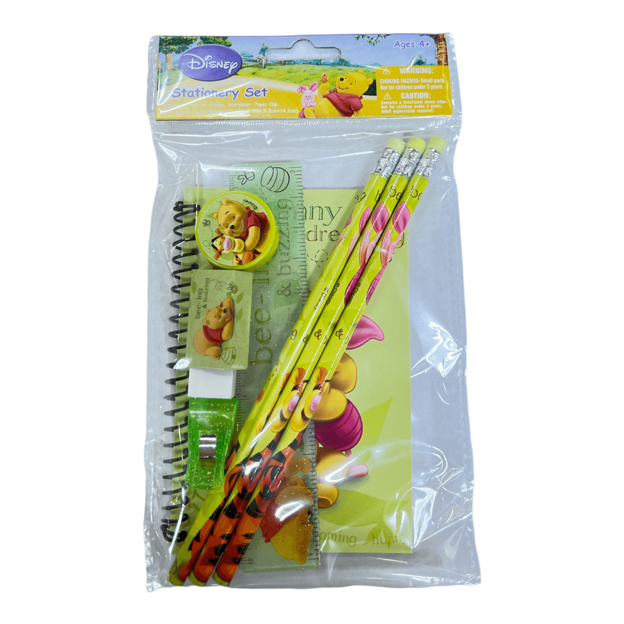 Winnie The Pooh Stationery Set With Header Green