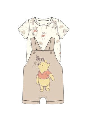 Disney Winnie the Pooh Baby Boys Shortall 2Pc Set