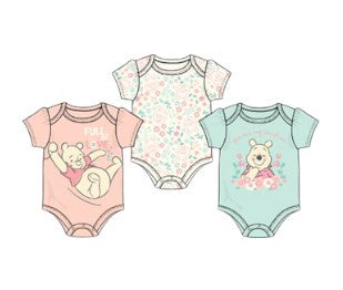 Disney Winnie Baby Girls 3Pk Bodysuits