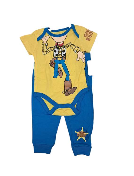 Disney Baby Sheriff Woody Bodysuit & Jogger Set Yellow