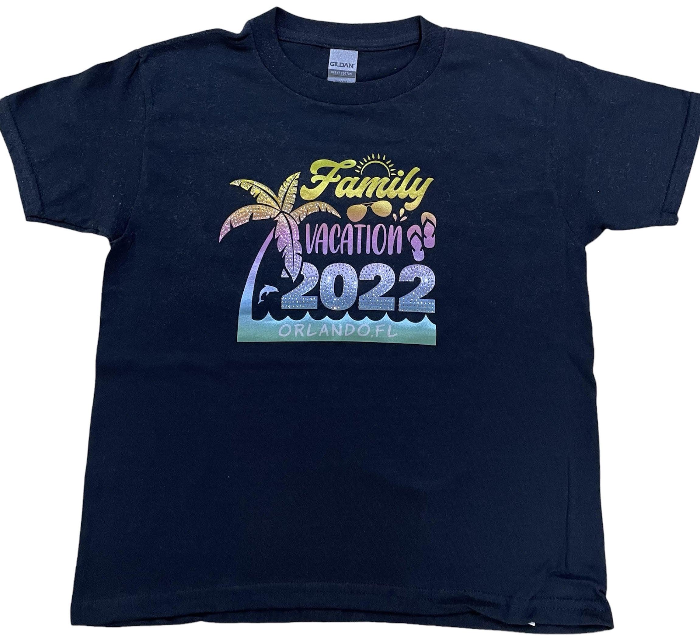 Youth Family Vacation 2022 Black Orlando T-shirt