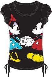 Youth Girls Mickey Minnie Holding Hands Side Tie, Black