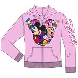 Youth Mickey Minnie & Friends Zip Up Hoodie, Light Pink