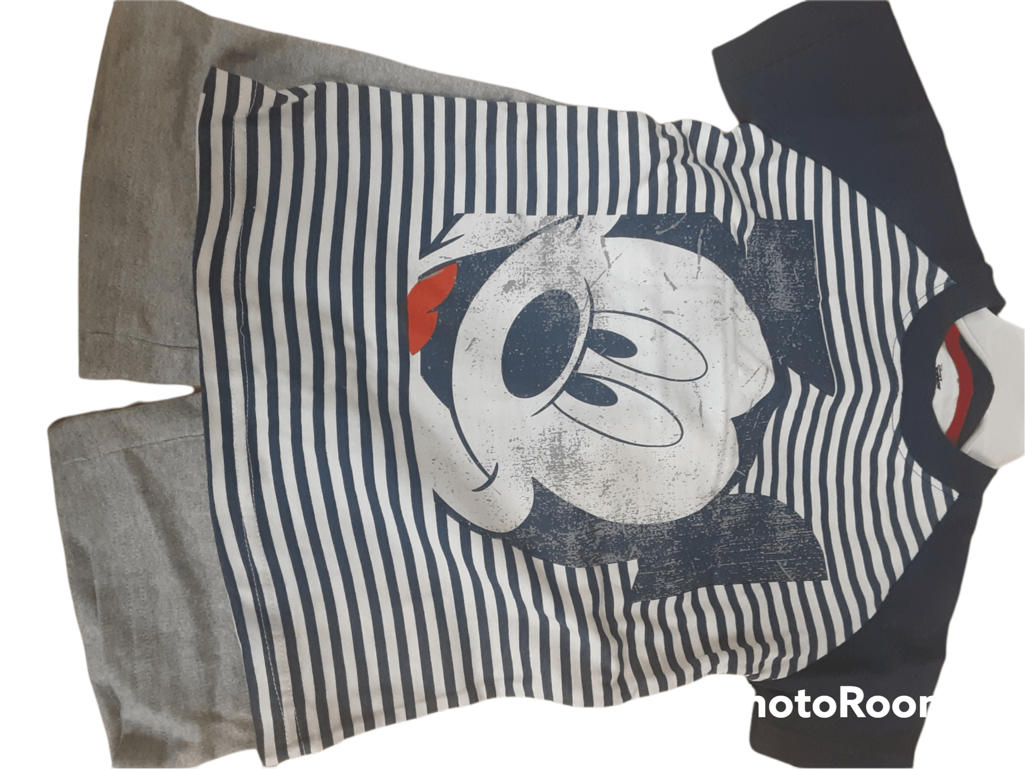 2-Piece Mickey Striped Tee Shirt and Short Set for Toddlers