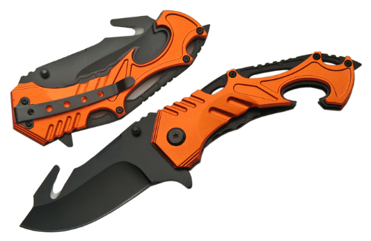 4.5" Orange Tactical Knife