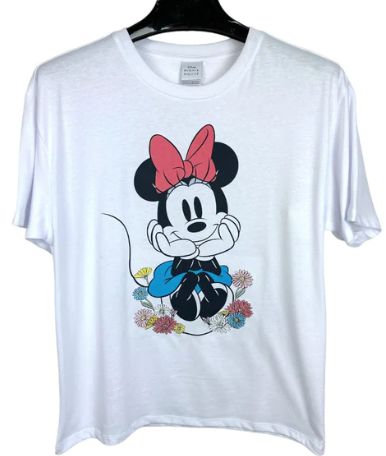 Disney Minnie Mouse Junior Embroidery Tee