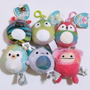 3.5" Clip on Asst.  Squishmallows Colorful Crew