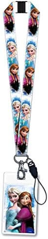 Disney Elsa and Anna Lanyard with PVC Dangle