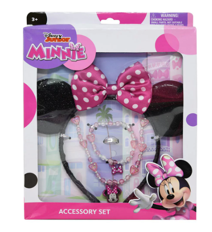 Minnie Ear Shaped Headband  & Necklace Set in Box