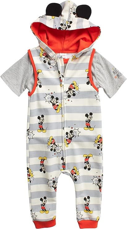 Disney Baby Mickey Mouse Coverall And T-shirt