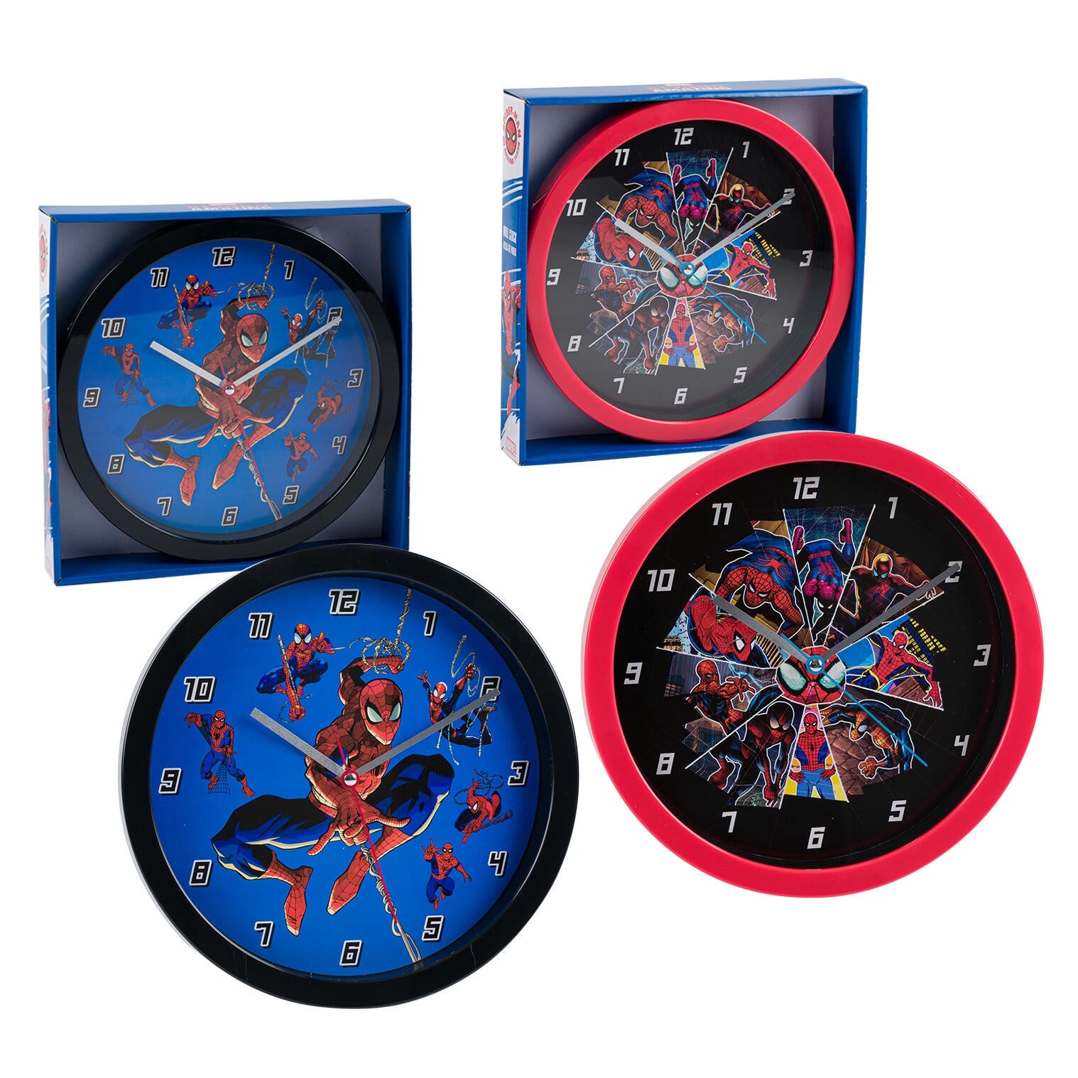 Spiderman Wall Clock- 10"- 2 Assortments