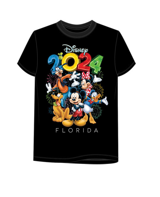 Disney 2024 Florida Mickey & Friends Party Black YouthTee