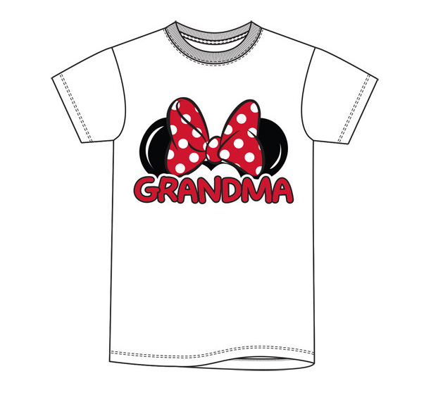 Adults Disney Grandma Plus Size White Tee