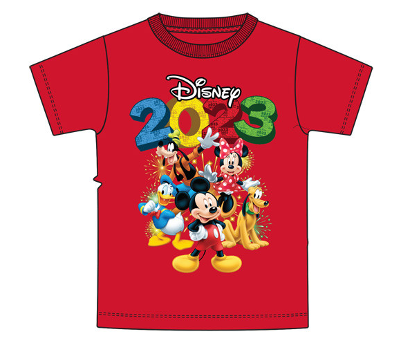 Youth 2023 Disney Mickey and Friends Tee, Red