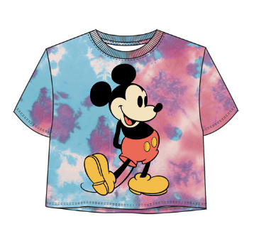 Mickey Mouse Multi Color Junior Crop Tee