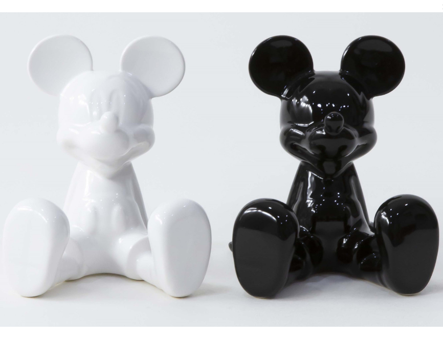 Mickey Mouse Sitting B&W Salt & Pepper Shakers