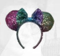 Adults Minnie Mouse Ears Rainbow Sequin Headband