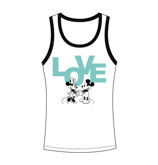 Juniors Disney Minnie and Mickey Mouse Love Tank Top