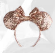 Minnie Mouse Ears Rose Gold Sequin Headband