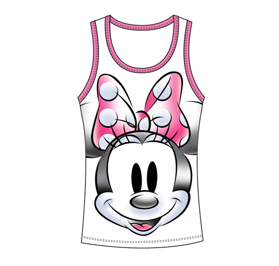 Juniors Disney Minnie Mouse Head Smile Tank Top