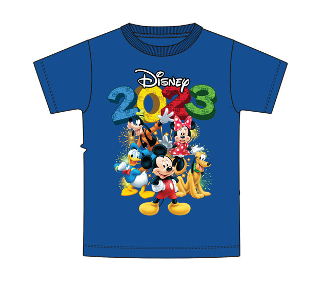 Adults 2023 Disney Mickey and Friends Royal Blue Tee