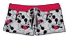 SHORT GRAY / RED MK ALLOVER PRT