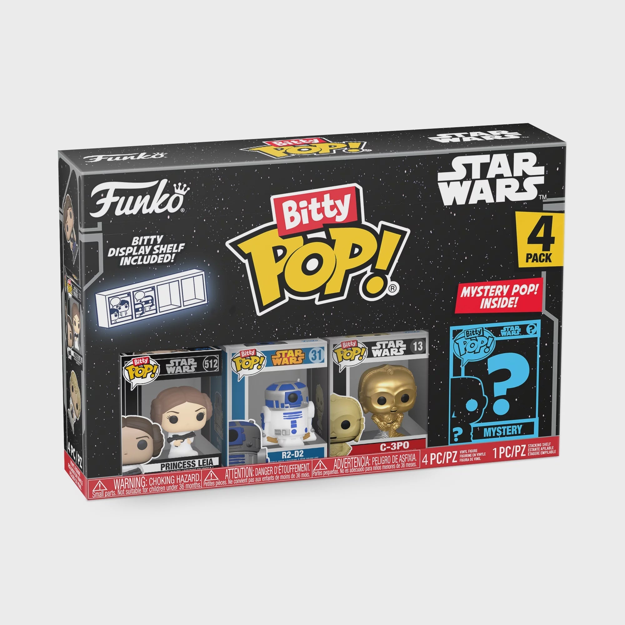 Funko Pop! Bitty POP: Star Wars - Princess Leia, R2-D2, C-3PO Bitty Pop! 4-Pack