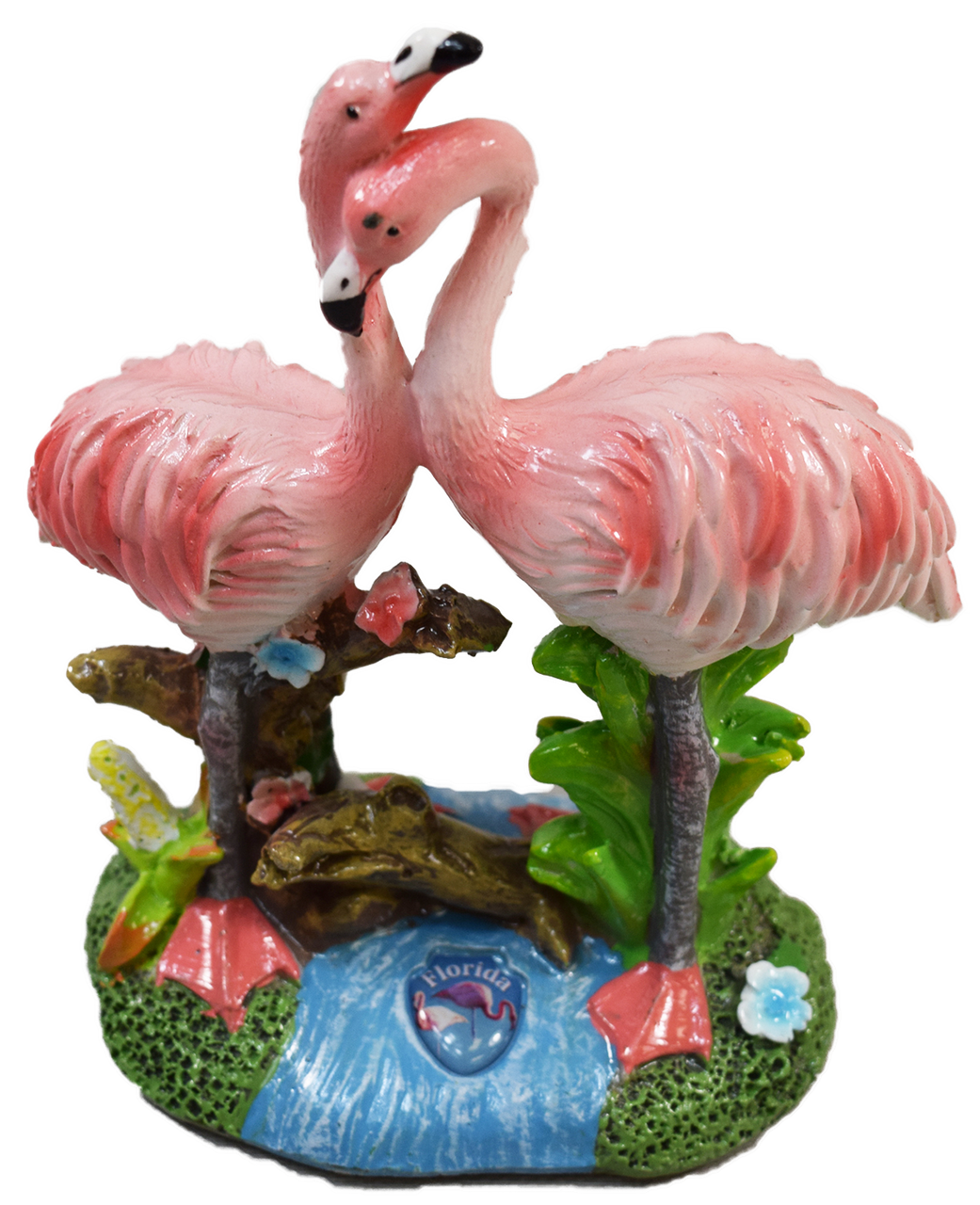 Flamingo Figurine 3 1/2" w/Shield