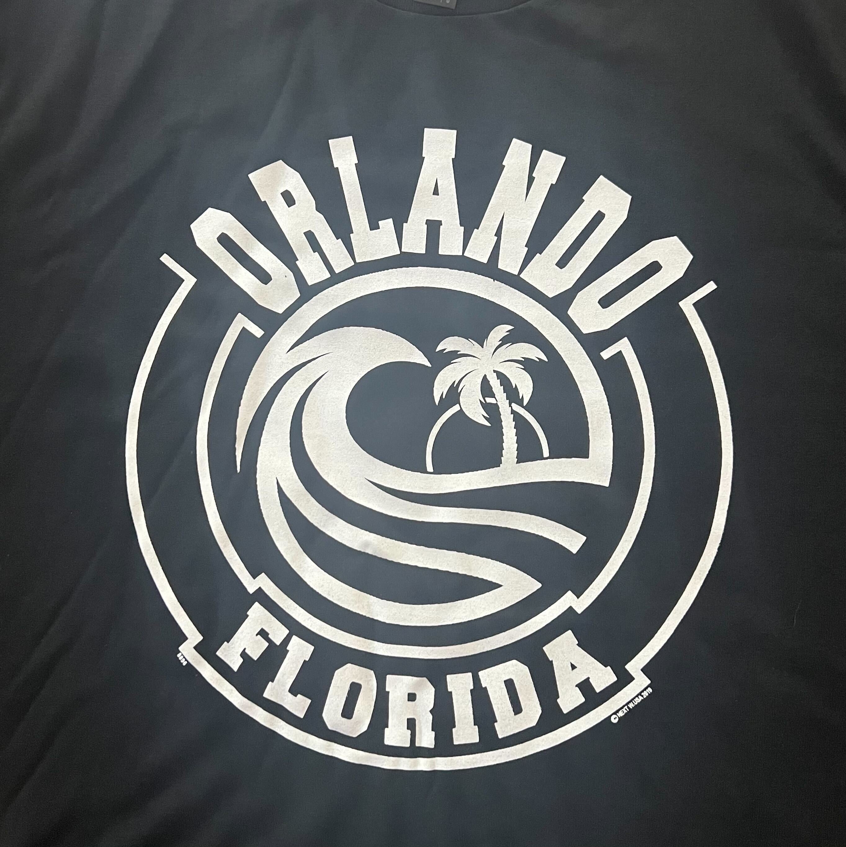 Orlando FL Wave Circle Black T-Shirt