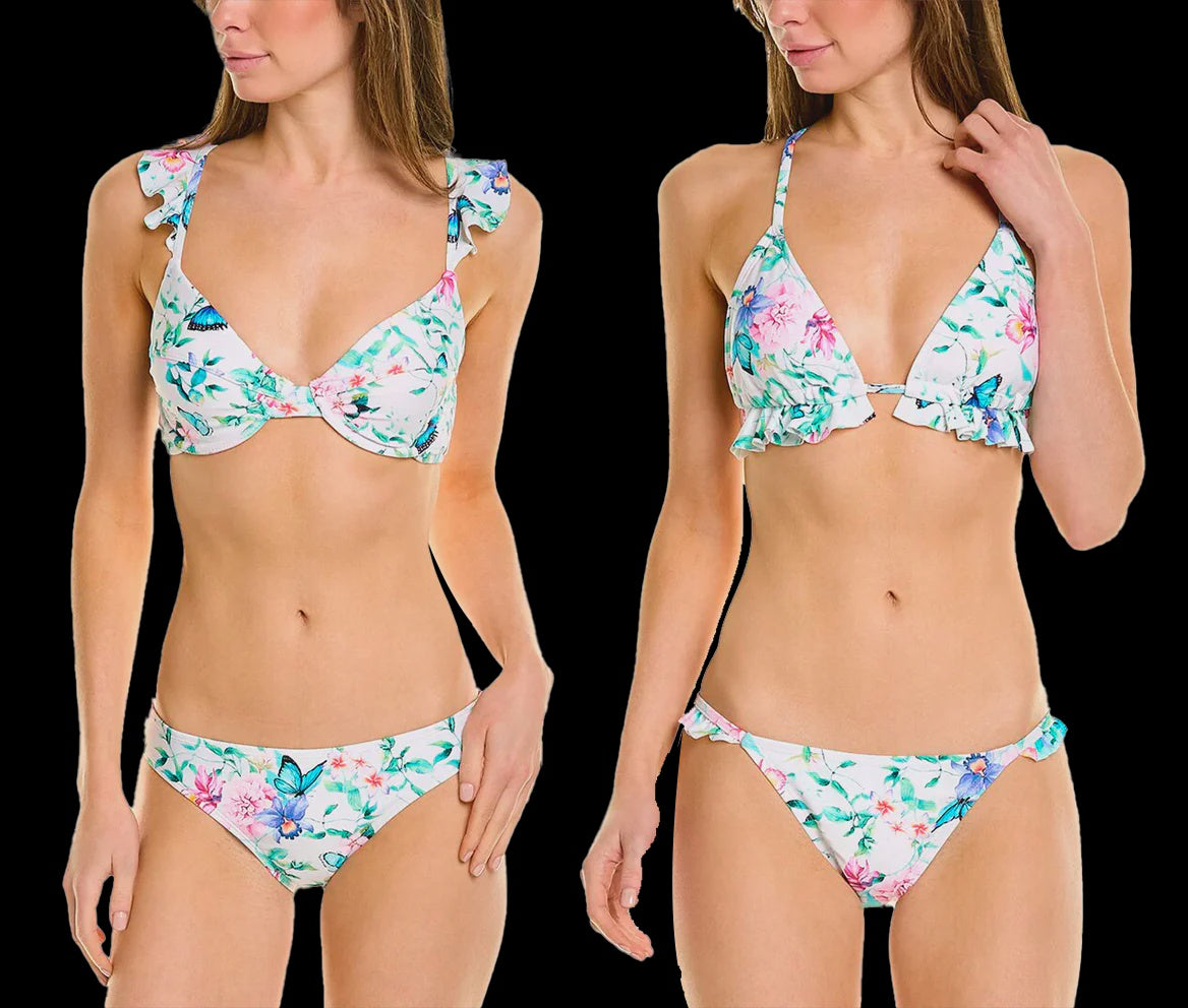 Floral Print Junior Two Piece Swimsuit