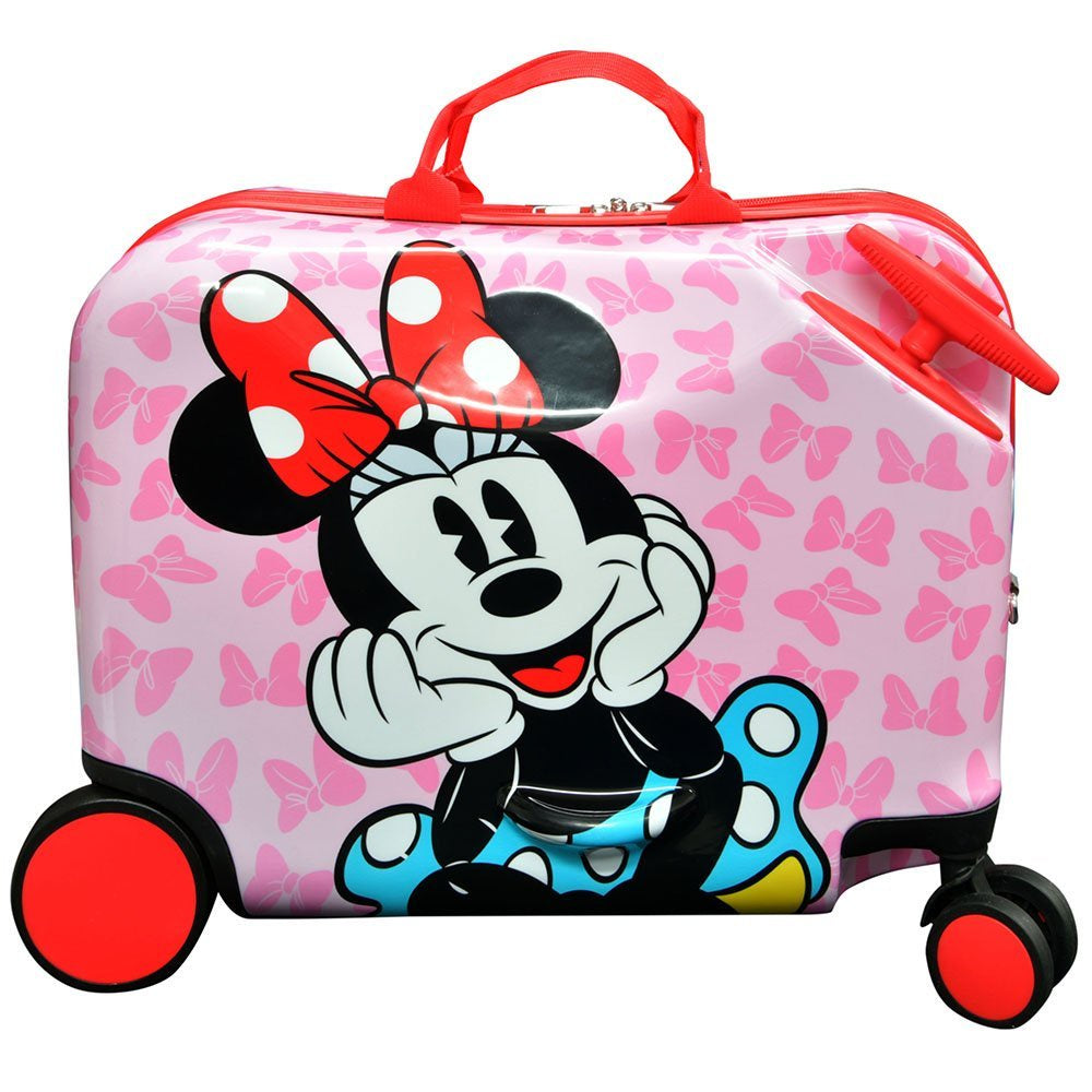 Disney Minnie Mouse Ride on Suitcase for Kids, 18'' Suitcase