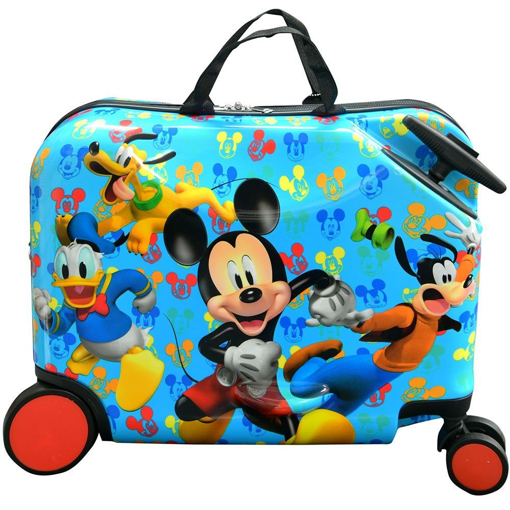 Disney Mickey Mouse Ride on Suitcase for Kids, 18'' Suitcase
