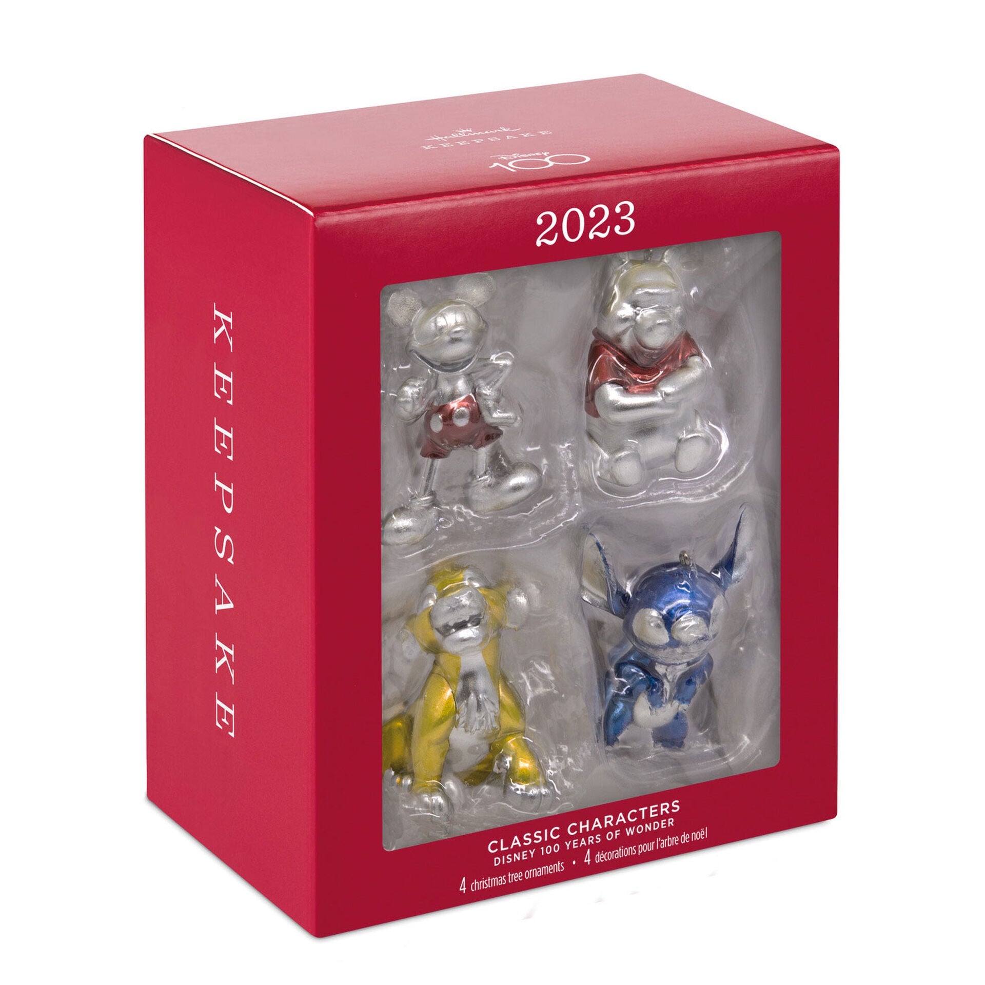 Disney 100 Years of Wonder Classic Characters Ornaments, Set of 4