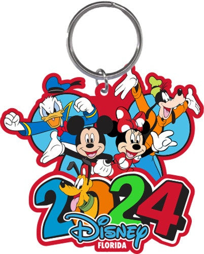 2024 Disney Mickey Minnie & Friends Laser Cut Keychain