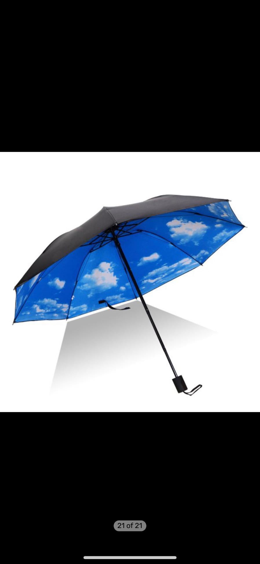 Blue Cloudy Sky Umbrella