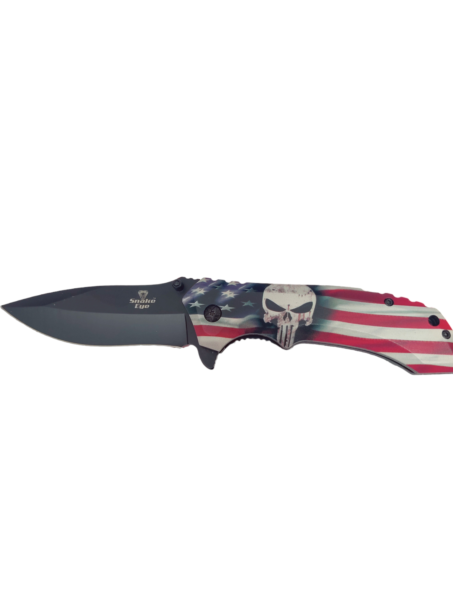 American skull Snake Eye Tactical Spring assist Knife