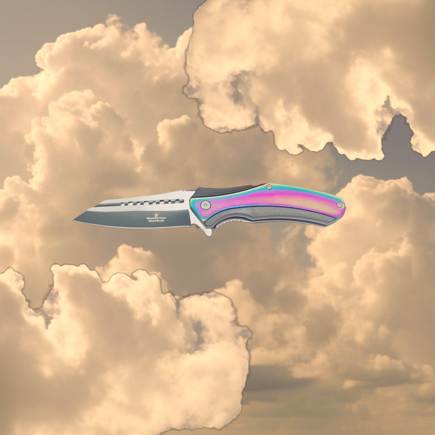 Rainbow Snake Eye Tactical Spring assist Knife 5