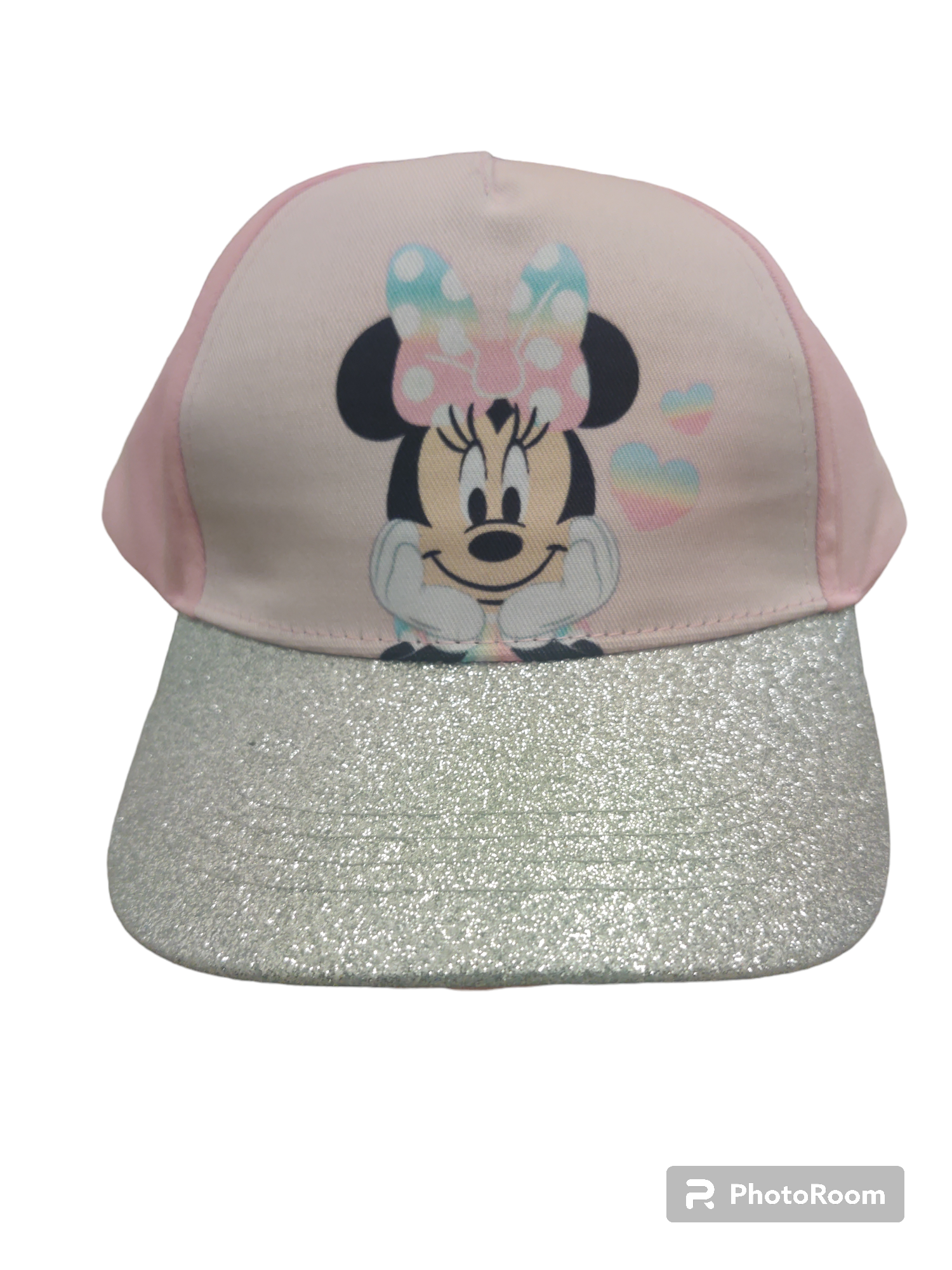Minnie Mouse with Rainbow Heart and Glitter  Hat