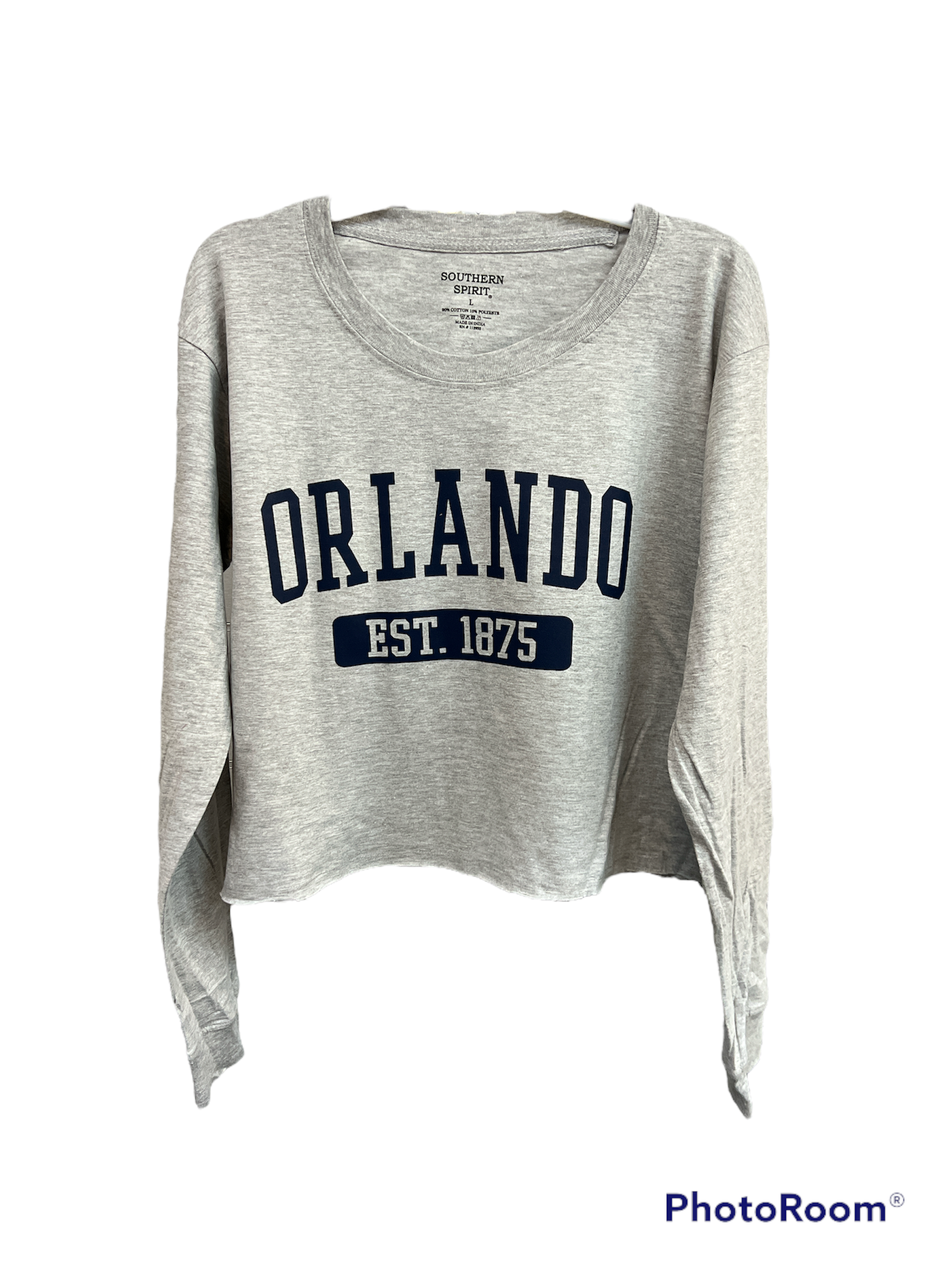 Women`s Long Sleeve Shirt Orlando Est 1875 Grey