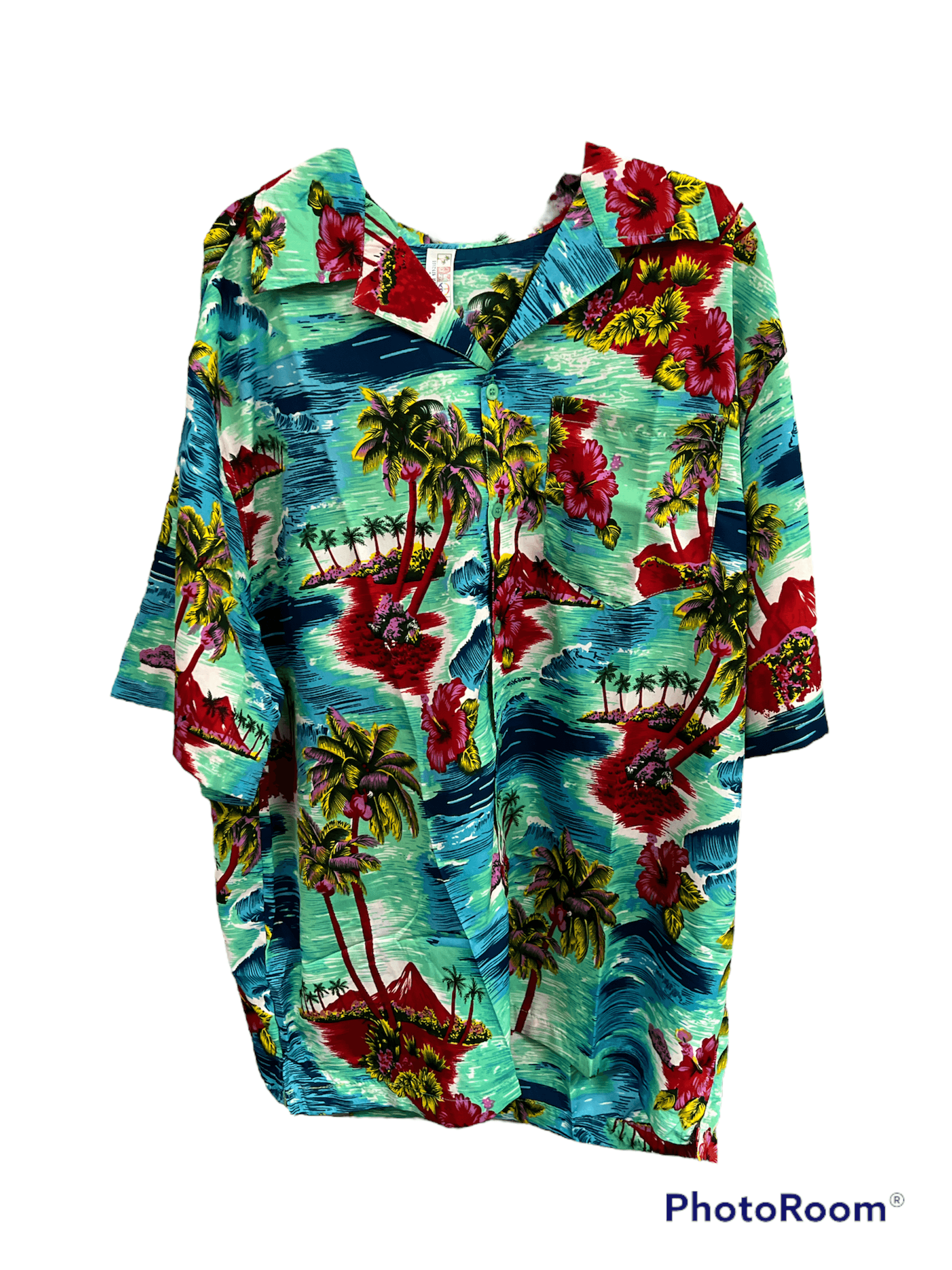 Men Hawaiian Shirt Isle Palm Trees