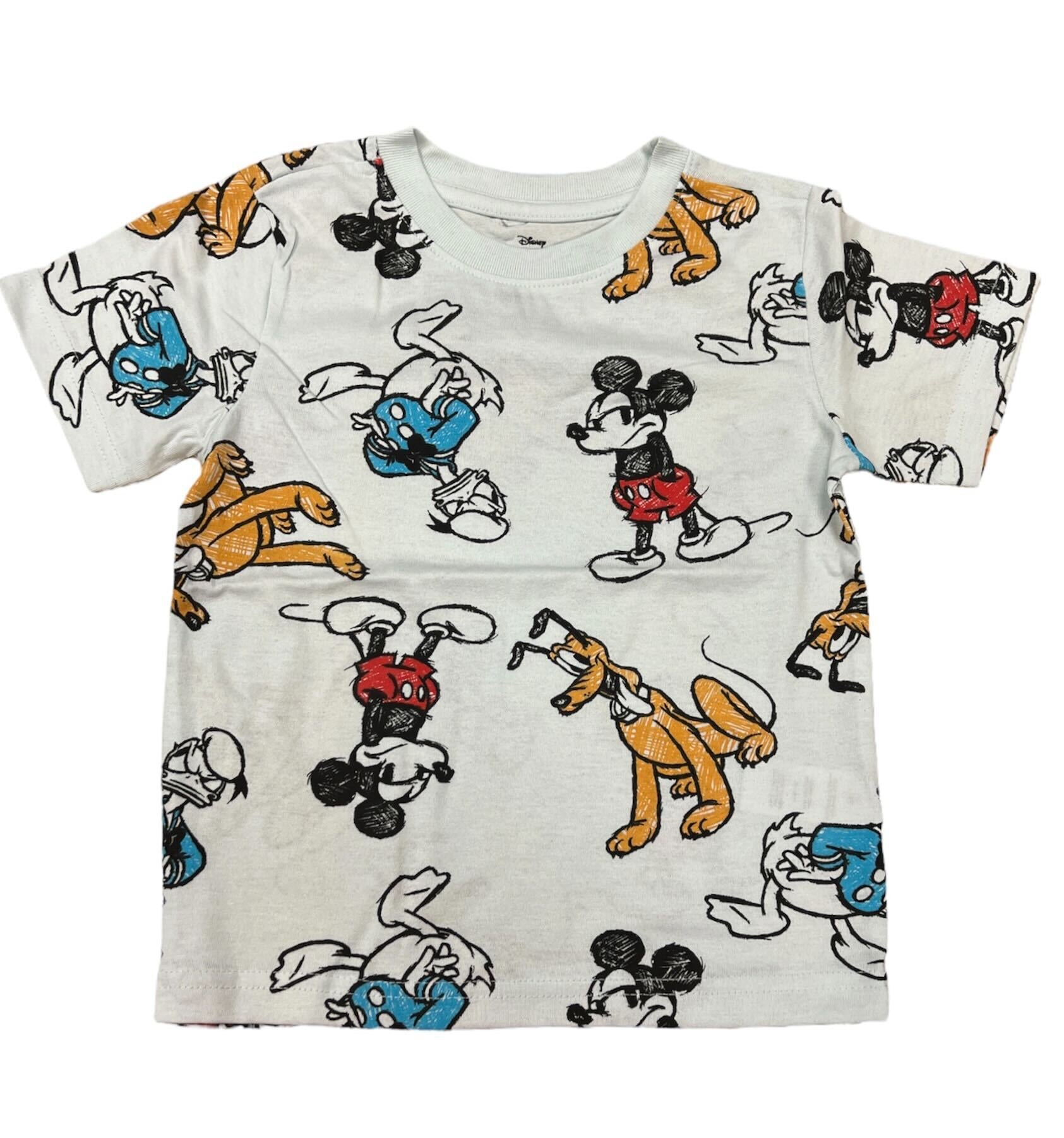 Toddlers Disney Mickey, Pluto, Donald Sketch Shirt