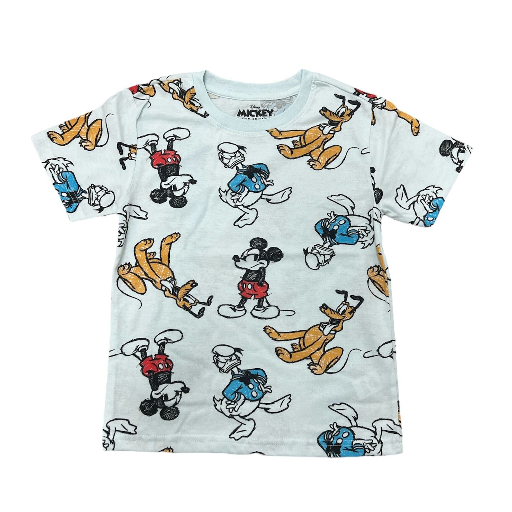 Boys Disney Mickey, Pluto, Donald Sketch Shirt