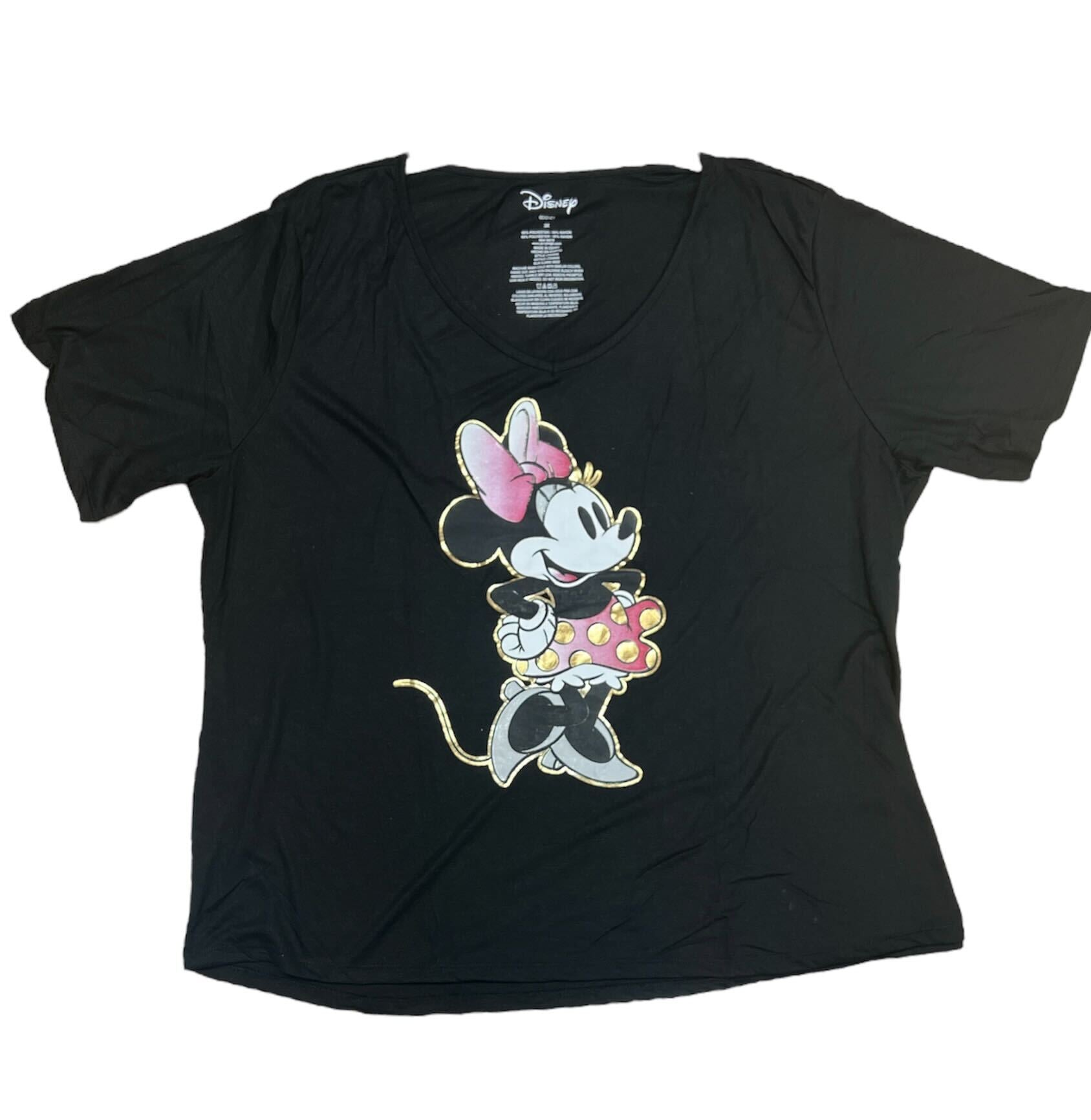 Disney Minnie Mouse Pose Black Plus Tee