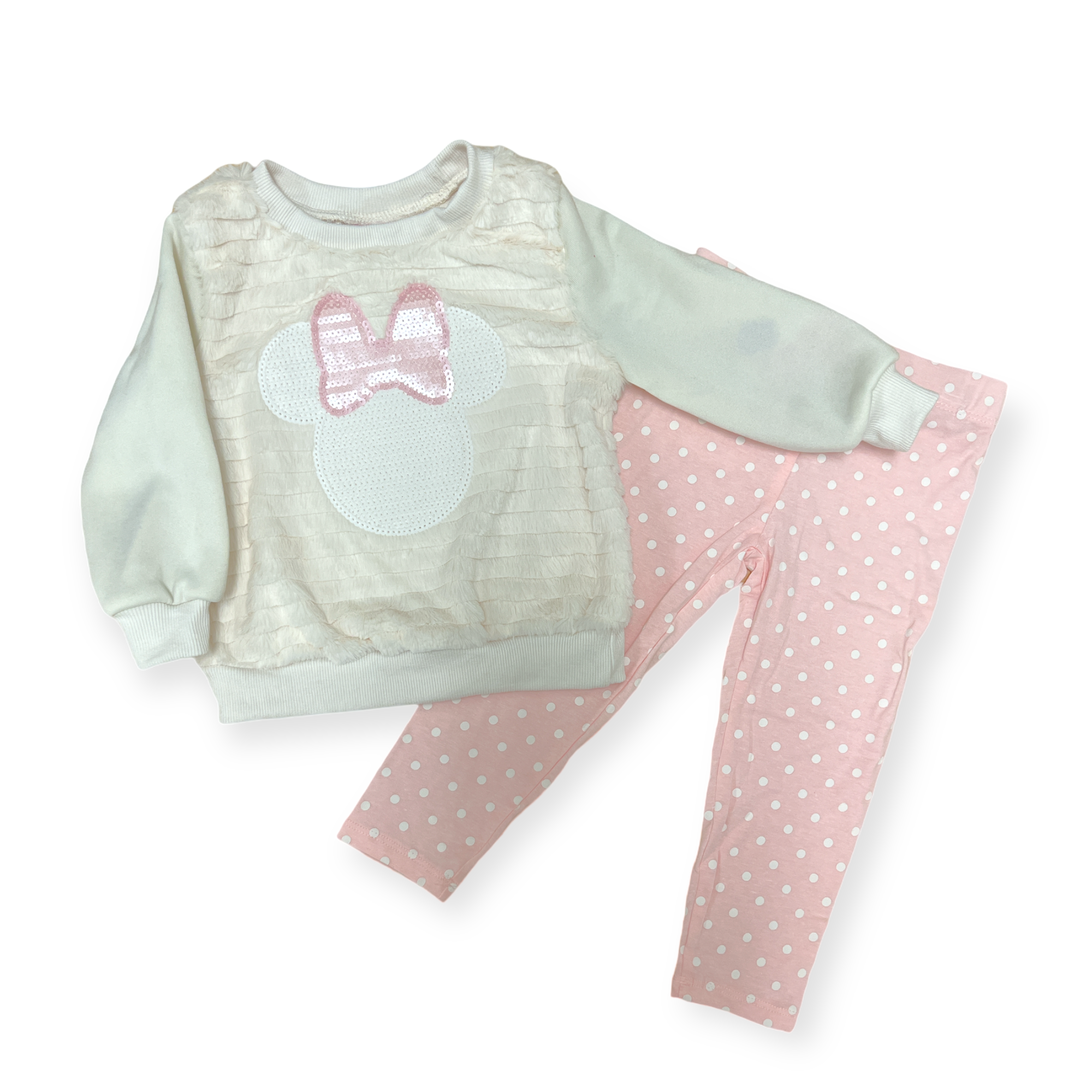 Toddlers 2 Pack Minnie Mouse Sweatshirt and Pants, Pink